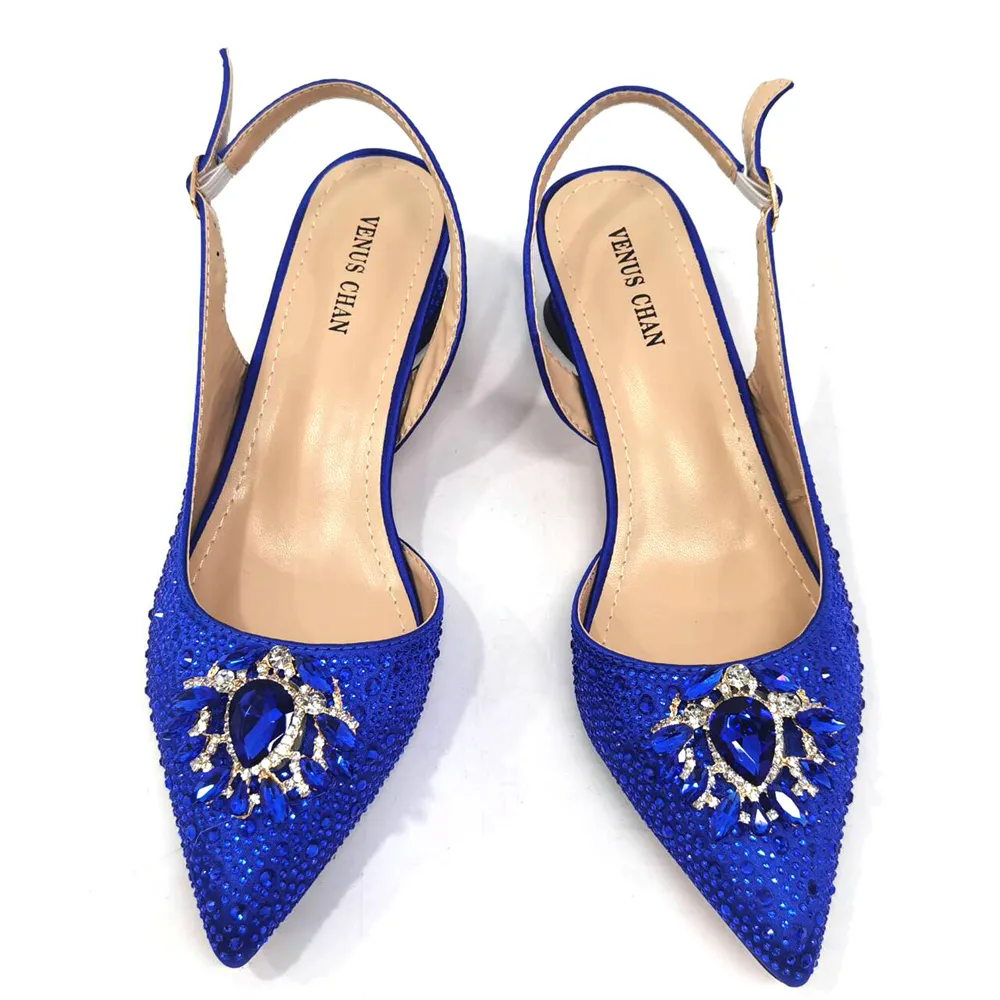【関税&送料込】ALCHIMIA Sandals Blue Venus Chan Royal Blue Rhinestone sandals resorts for Women