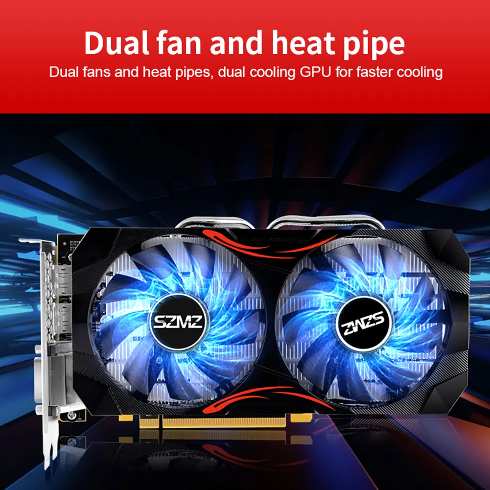 8GB AMD RX580 GT730 Dual Fan graphics card for pc...