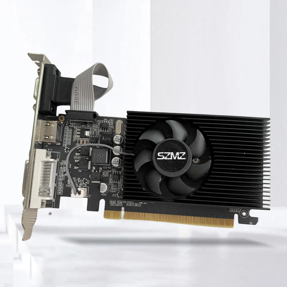 GT730 4GB DDR3 Desktop Gaming Video Card PCI-E2.0 16X Low Profile Graphics Card with Cooling Fan for PC for Desktops PC/Servers