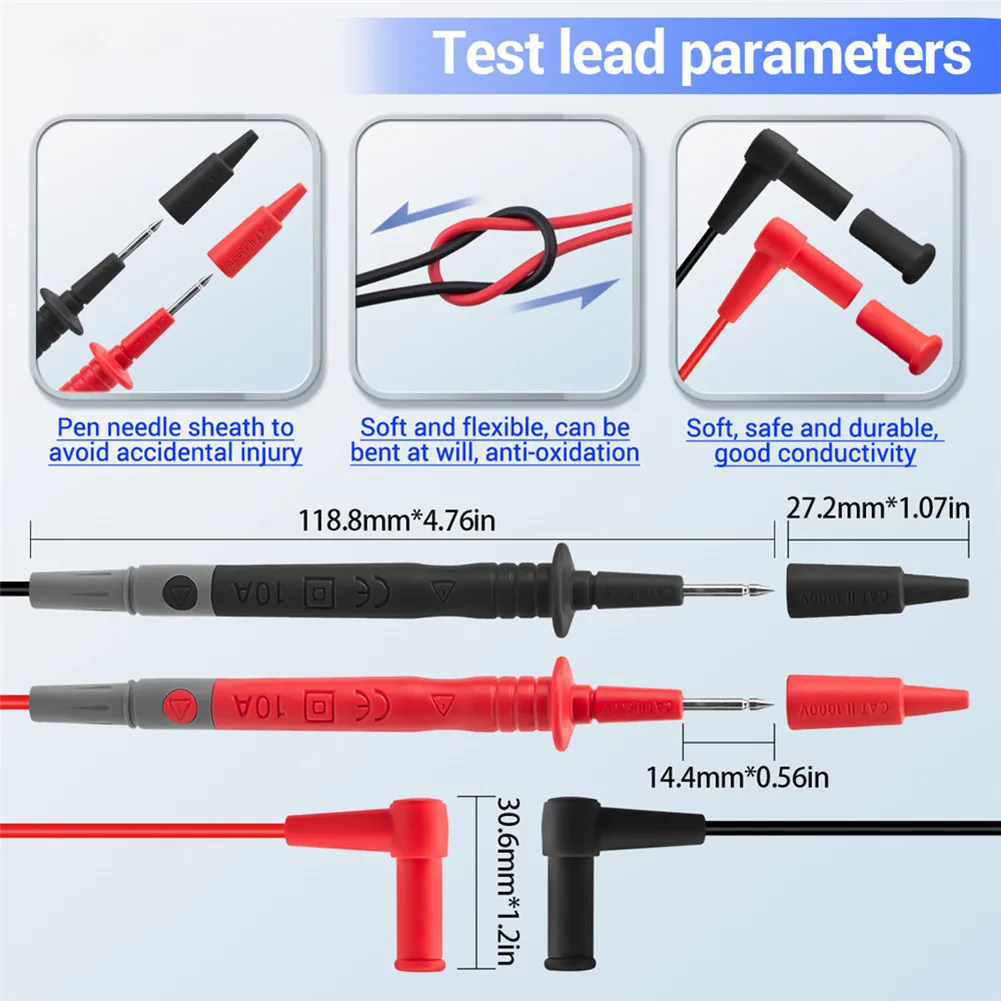 Digital Multimeters Bluetooth Current Tester With Backlight, AC/DC ...