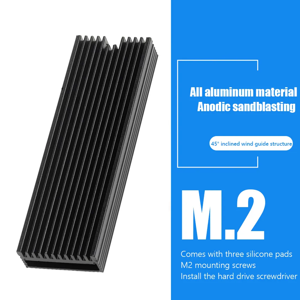 M.2 SSD NVMe Heat Sink heatsink M2 2280 SSD Hard Disk Aluminum Heat Sink with Thermal Pad for PCIe SATA M2 SSD PC