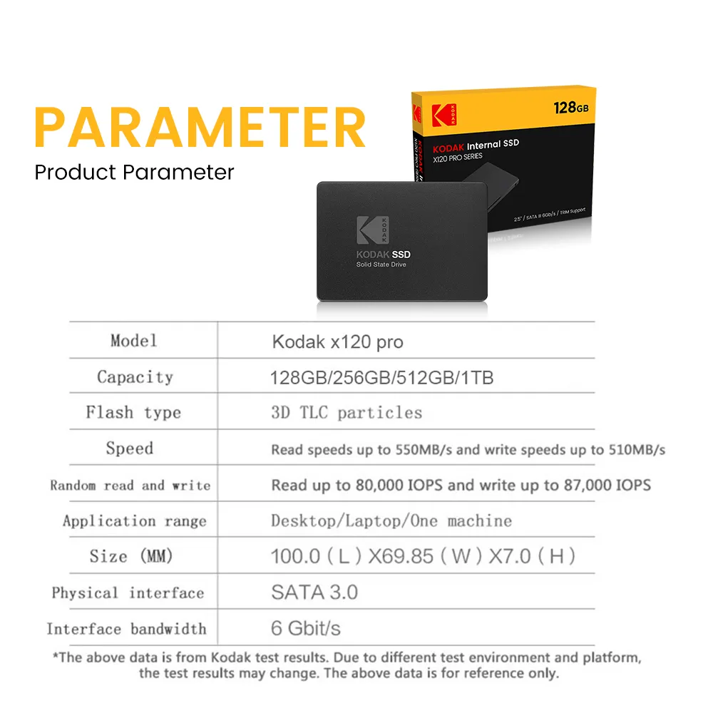 Kodak X120PRO 2.5 in SATA III Internal SSD 128GB 256GB 512GB 1TB