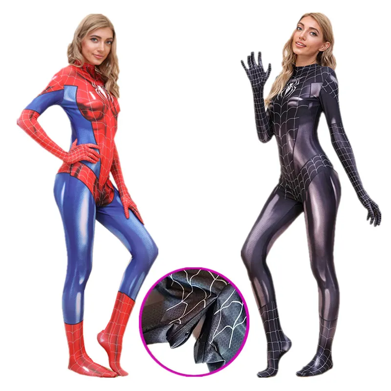 Spider Woman Costume Sleek Black Jumpsuit With... From Uledemode_official,  $21.81