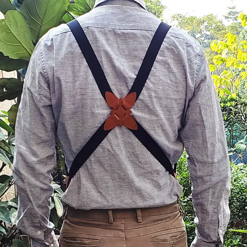 Bretelles Réglables Pour Pantalon Homme, élastiques Noires 35mm Avec 4 Clips - Neuf Avec étiquettes