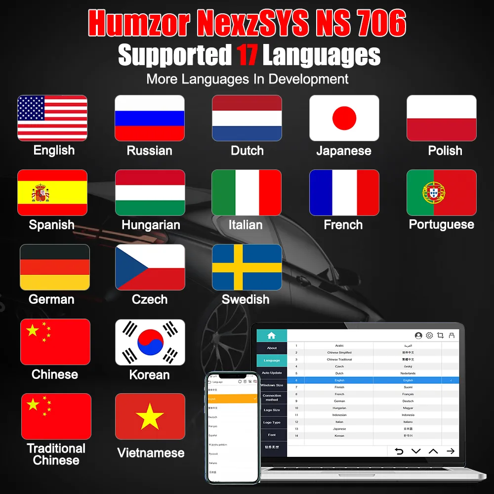 Humzor NexzSYS NS 706 Full System OBD2 Car scan tools...