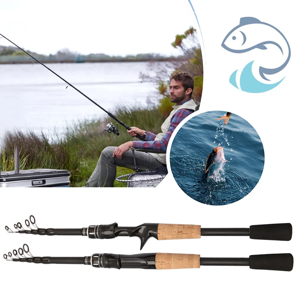 collapsible baitcaster fishing rod High-Carbon Portable Telescoping and Reel Combo for Surf, Boat & All-Water Angling Roam baitcast reel provides precision in every cast and power in every retrieve and is attached to a durable fiberglass rod with a pro Fishing Pole With Camera Reaction