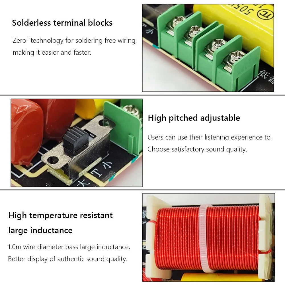 Divisore Di Frequenza 2 Vie 250W - Crossover Per Altoparlanti Home Theater HiFi - Foto 8