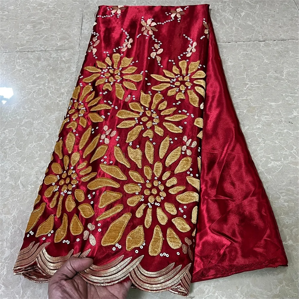 African Embroidered Red Silk Lace Fabric, 5 Yards Elastic Woven Organic Lace  Material, Knitted Weft Stitch Bonded Textile For Nigerian Evening Dresses,  Sewing, And African Sewn Apparel From Ddmyearth, $148.25 | DHgate.Com