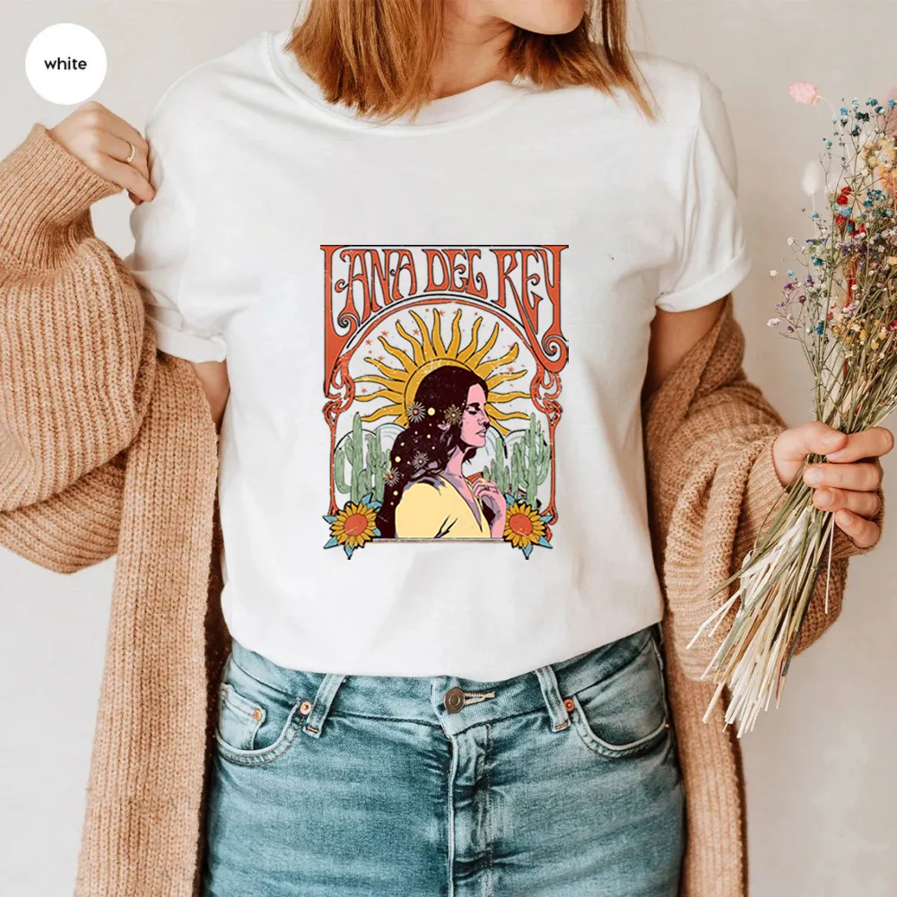 Lana Del Rey Vintage Harajuku Graphic xxxl t shirts - Retro