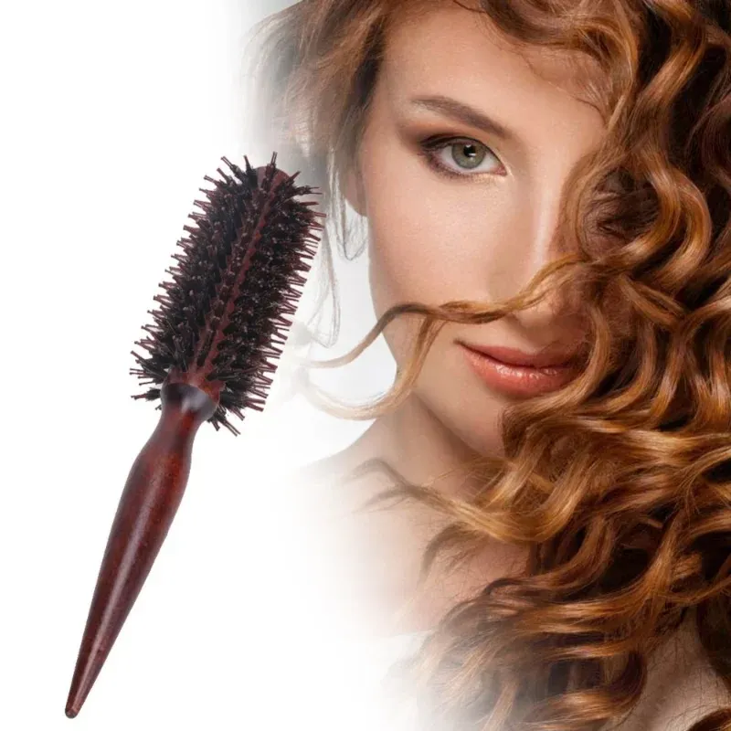 Optimized Product Title 2024 Portable Womens Heated Round Brush Comb With Anti Static Curly Brush Natural Bristle Wood Handle And Styling Tools For Perfect Hairdressers From Yishian 1.09 DHgate.Com