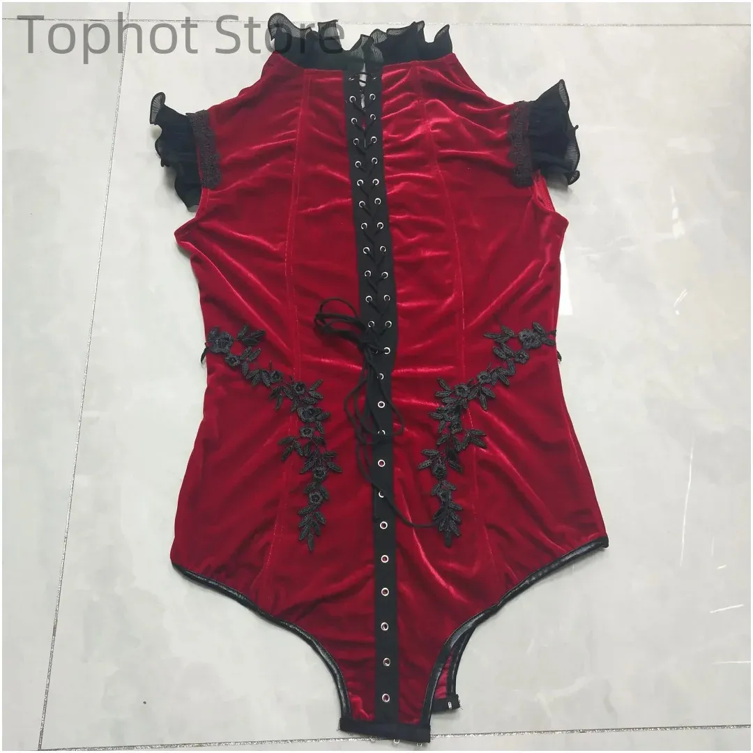 Red velvet bodysuit deals