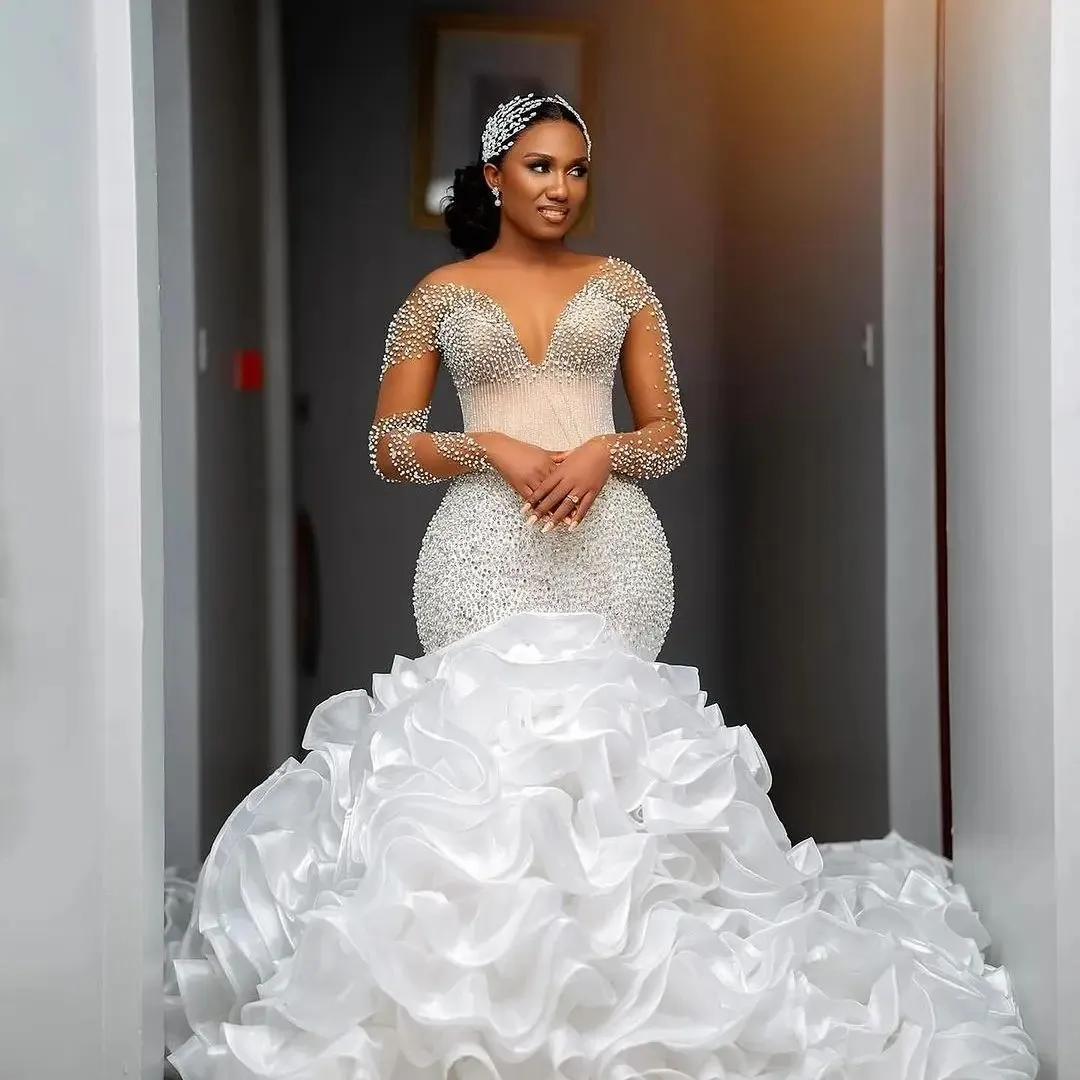 Wedding Dress Vestidos De Noiva Caros 2024 Luxurious Mermaid