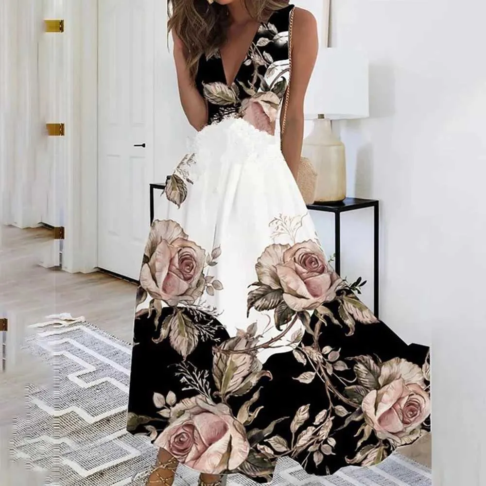 Womens Plus Size Summer Dresses, Casual Floral Dresses for Women, Basic  Casual Dresses: Lightweight Bohemian Style Midi Dress for Summer Holidays
