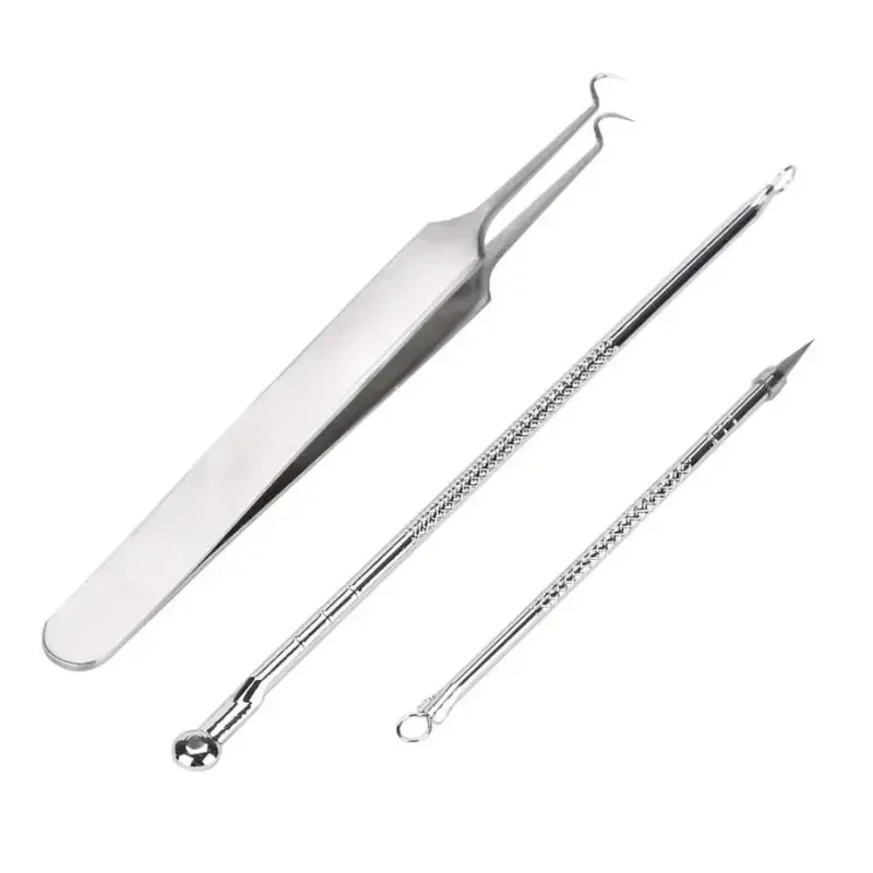 thumbnail image 2 of Premium 3-Piece Comedone Extractor Kit – Stainless Steel Blackhead & Acne Blemish Remover Tools 2 of 4