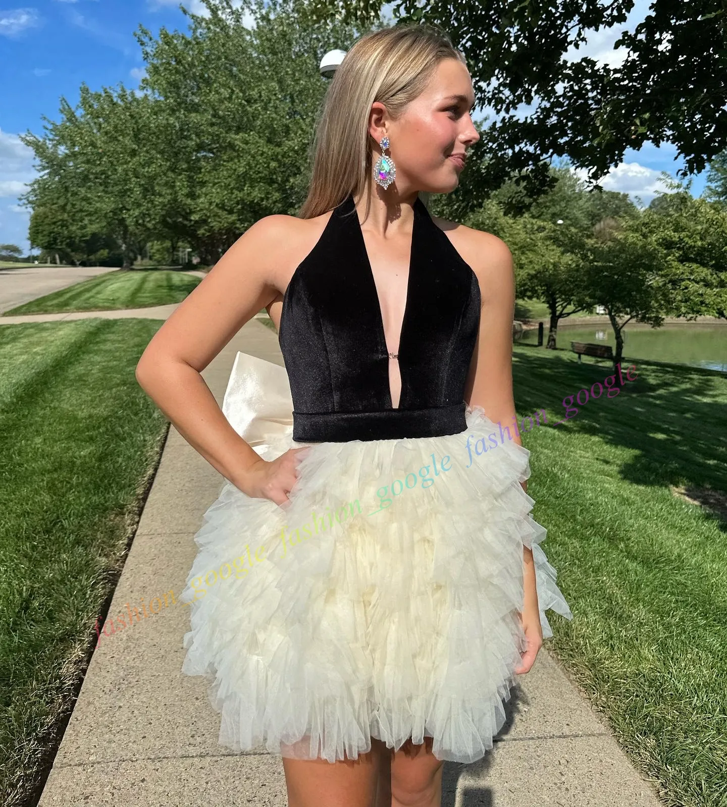 Fit and flare holiday party dress sales