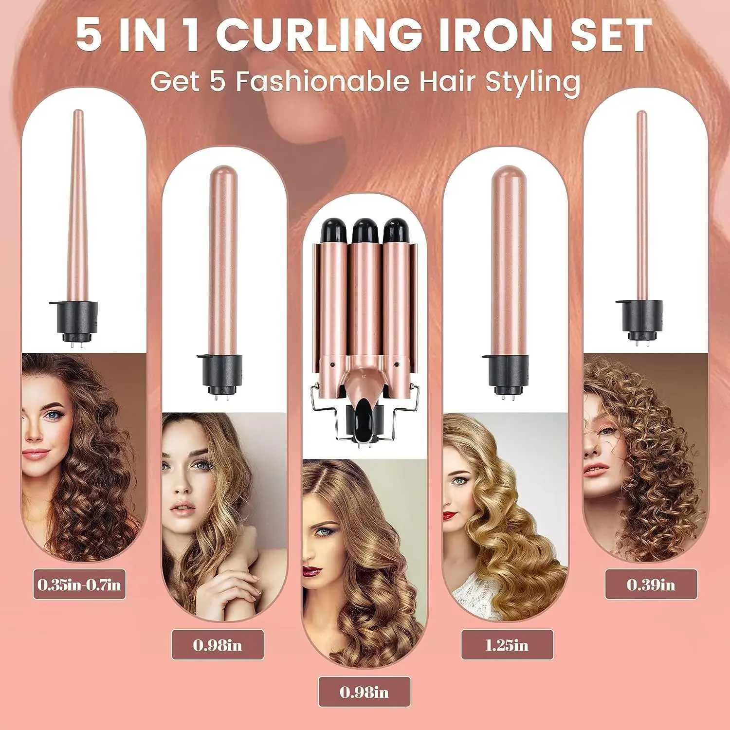Curling iron with changeable barrels hotsell