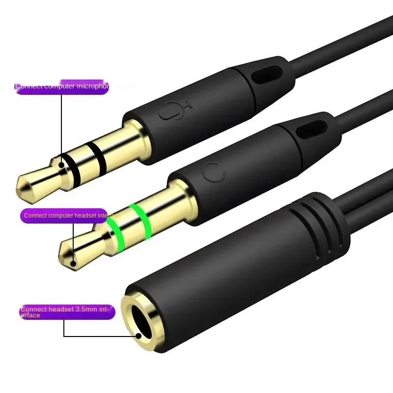 Headphones with mic two jacks 2025