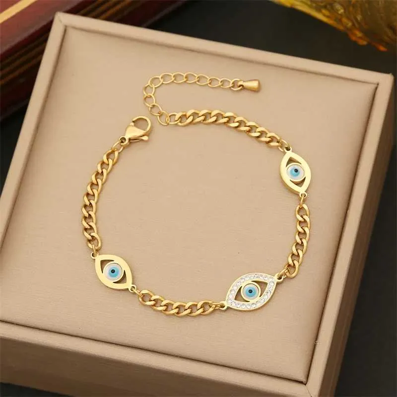 Súprava šperkov evil eye z nehrdzavejúcej ocele so zirkónom_voghion.com
