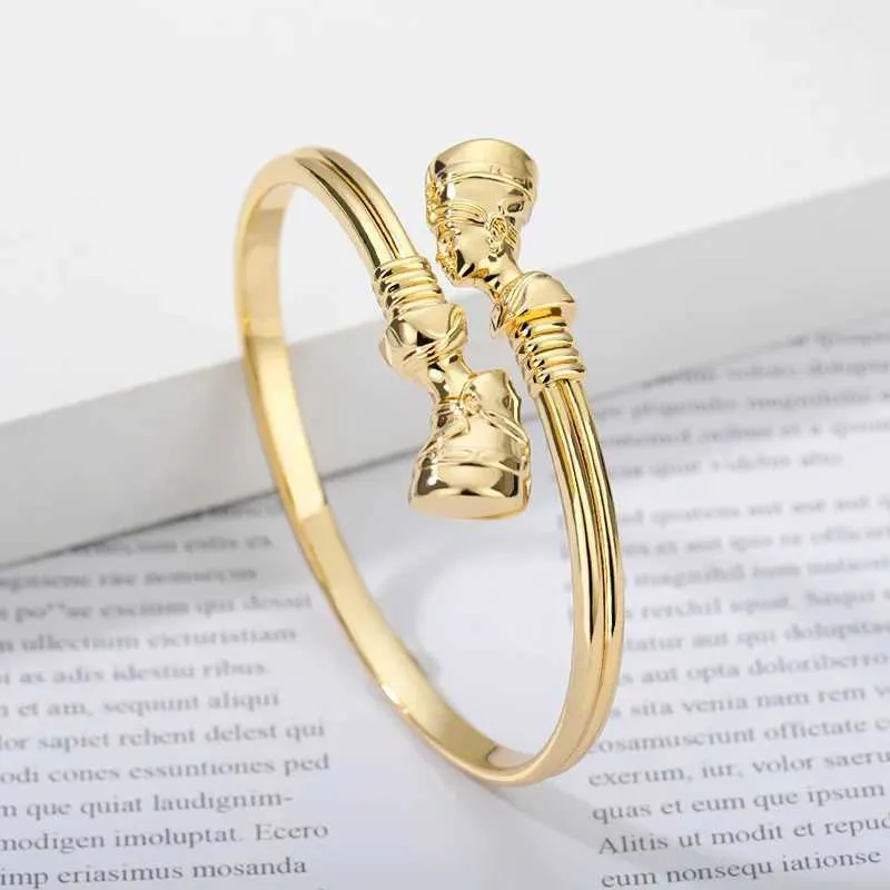 Bracelet jonc égyptien néfertiti bijoux couple ajustable_voghion.com
