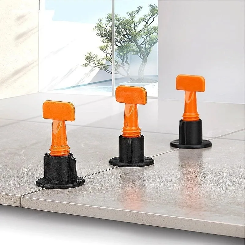 50PCS Tile Flat Leveling System Floor Wall Spacers Strap Device Tool 50PCS Tile Flat Leveling System Floor Wall Spacers Strap Device Tool
