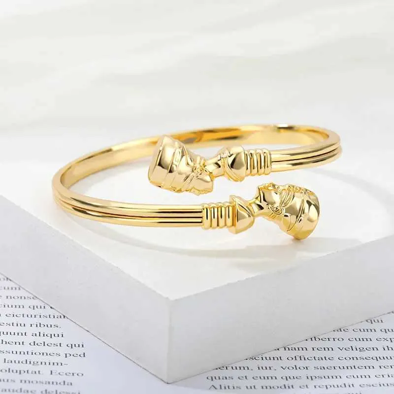 Bracelet jonc égyptien néfertiti bijoux couple ajustable_voghion.com