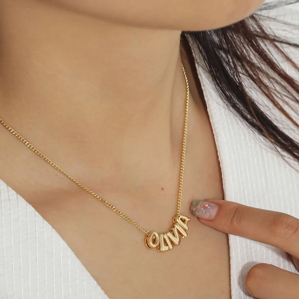 3D Bubble Letter Necklace For Girlfriend Personalized Custom Balloon Initial Jewelry Christmas Valentines Day Gift For Her From 22 52 DHgate