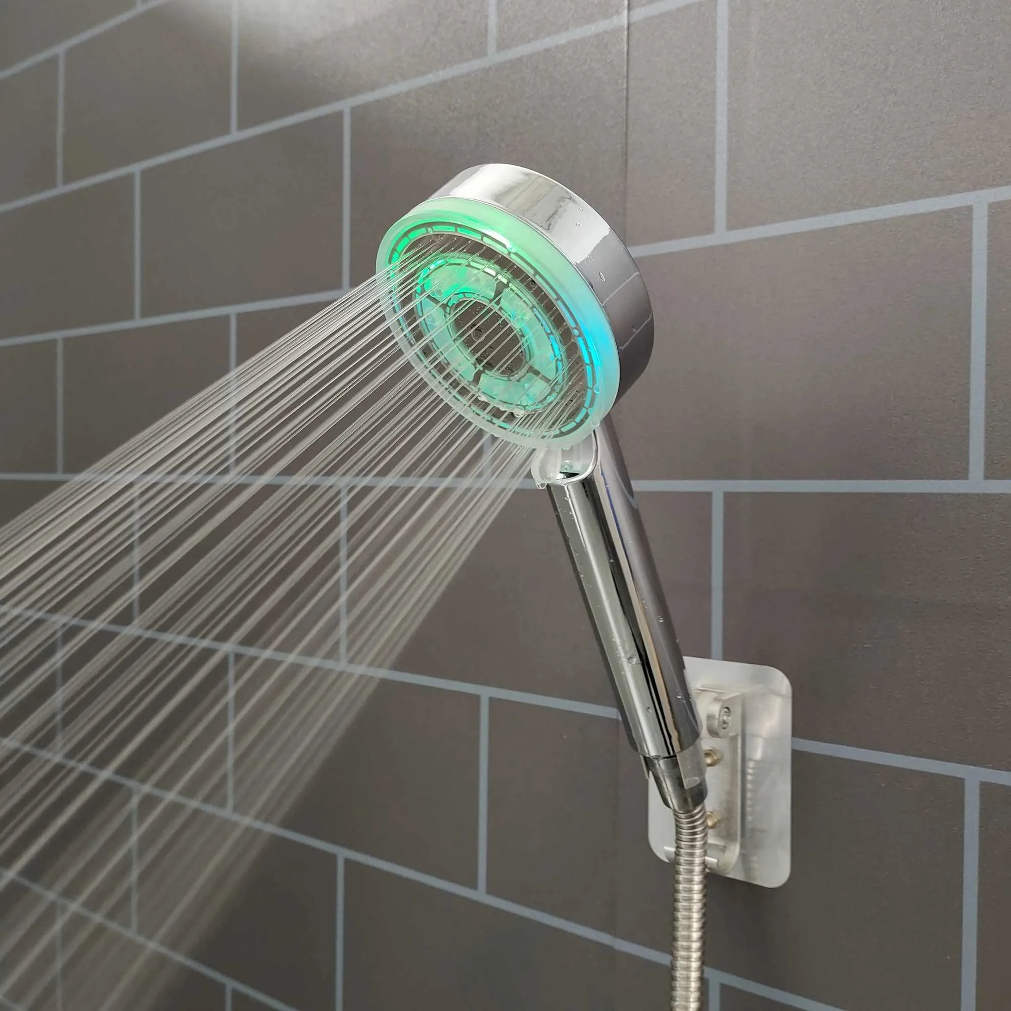 Deluxe 5-Mode Shower System - Color LED & Temp Sensor Included_voghion.com