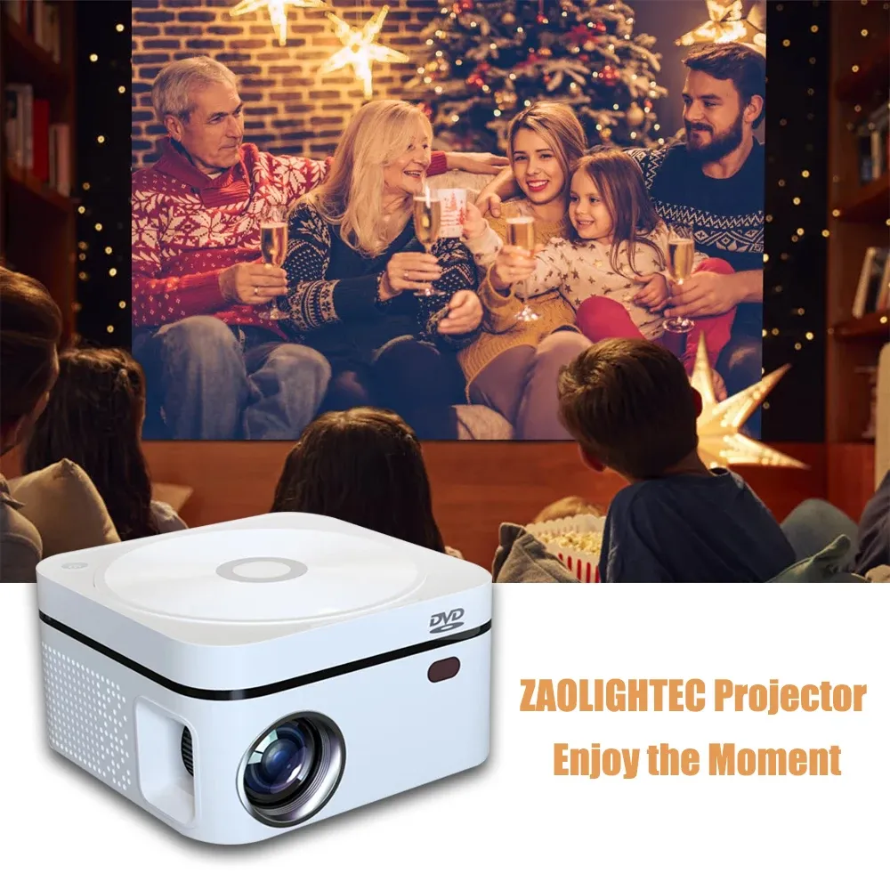 Long Throw Mini Projector K40, 1080P Video LED DVD Projector, Dual Full ...