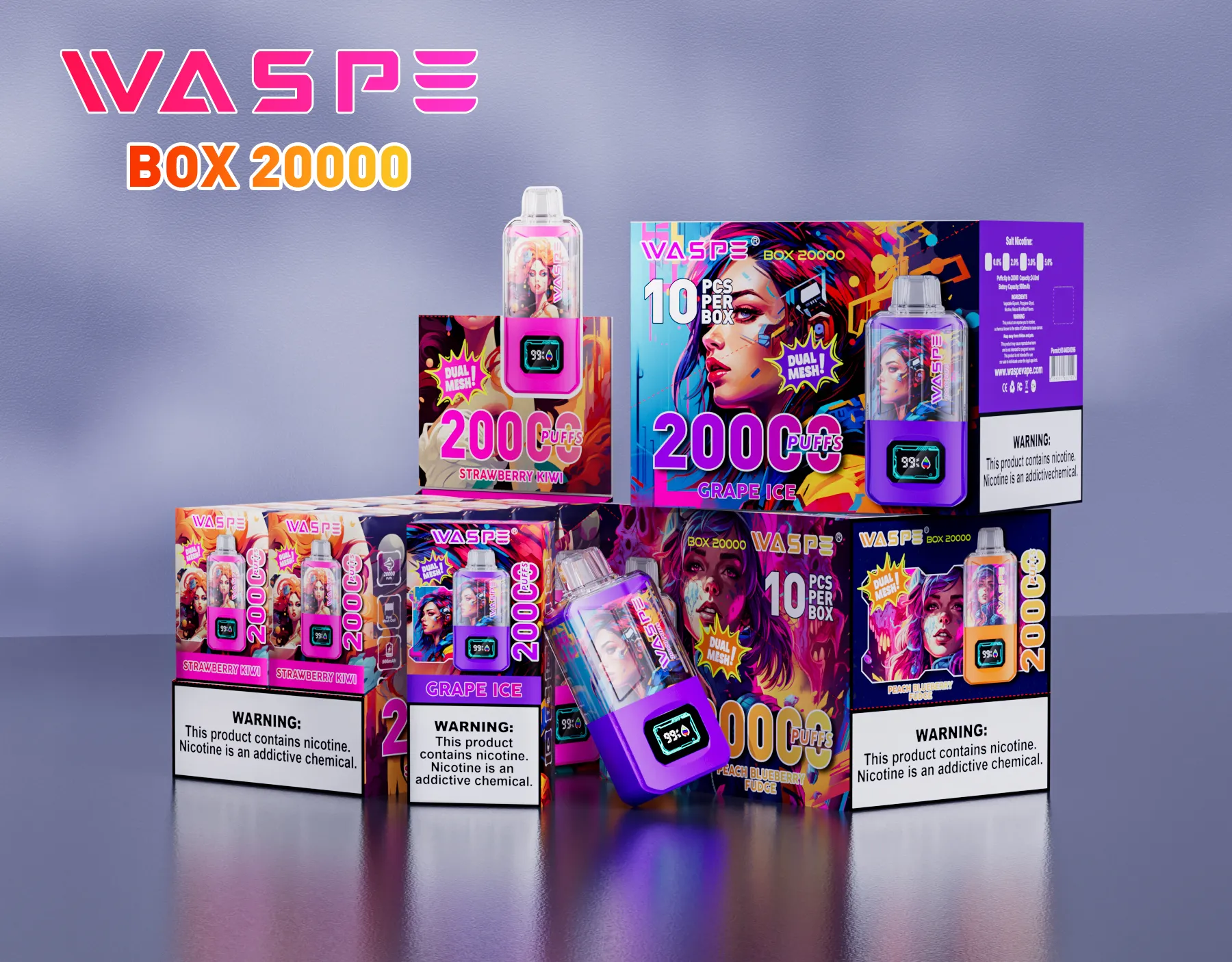 Original WASPE 20000 Puffs Disposable Vape Pen Puff 20k Dual Tank original-waspe-20000-puffs-disposable-vape-pen-puff-20k-dual-tank