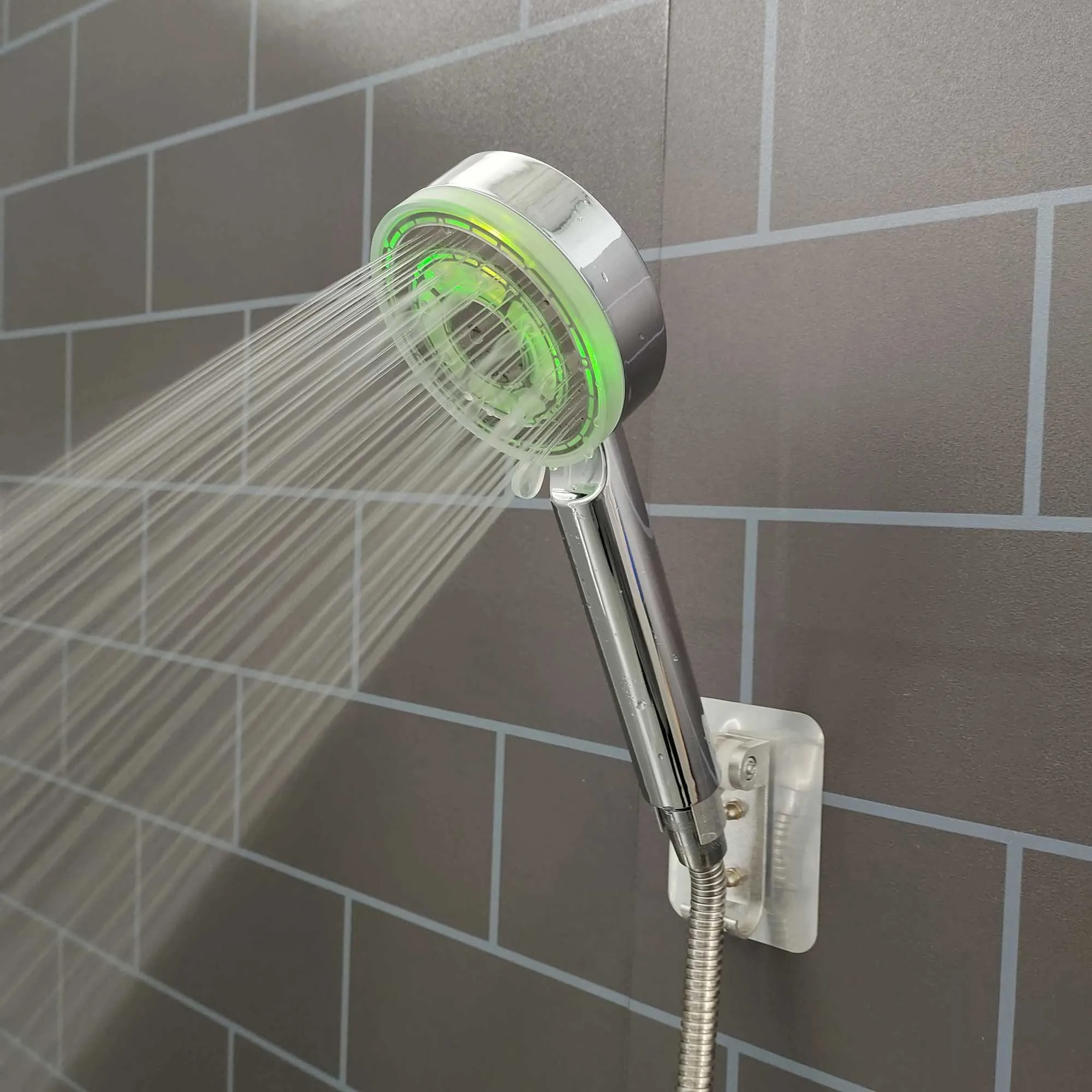 Deluxe 5-Mode Shower System - Color LED & Temp Sensor Included_voghion.com