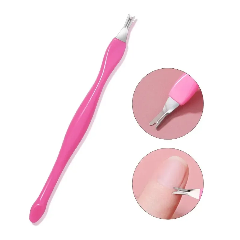 Cuticle Pusher Nails Spoon Cleaner Trimmer Manicure Pedicure Nail Care Tools 2pc