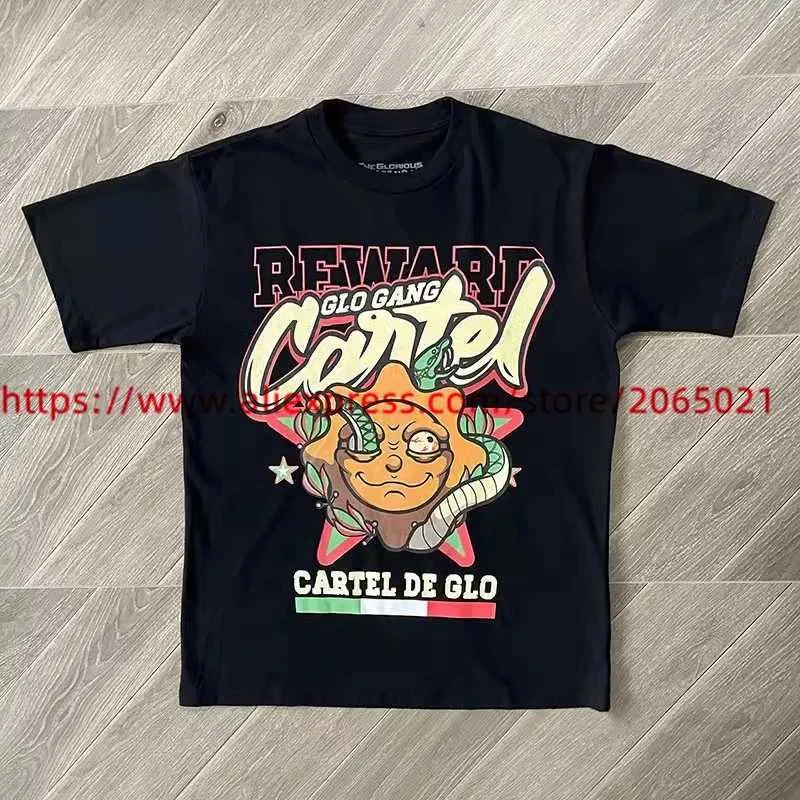 GLOGANG Tシャツ ドント レット ア ソット 暗闇で光る ブラック DHgate.com:Glo Gang Boyz T-Shirt: Short-Sleeved Digital