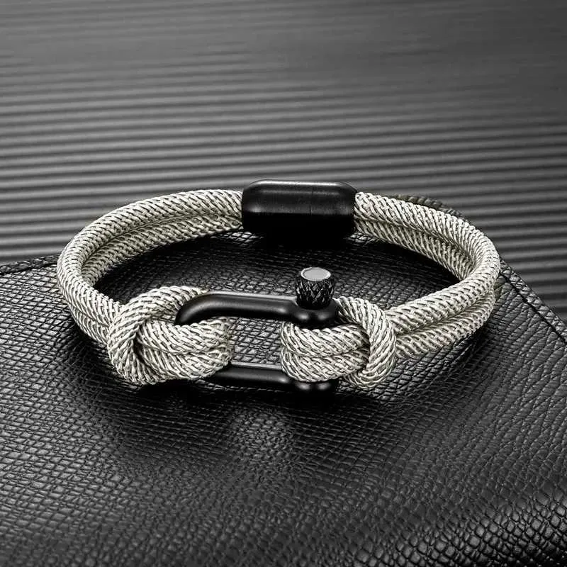 Men's Personalized Stainless Steel Rope Nautical Bracelet with Magnetic  Buckle, Custom Engraved Charm Bracelet Gift