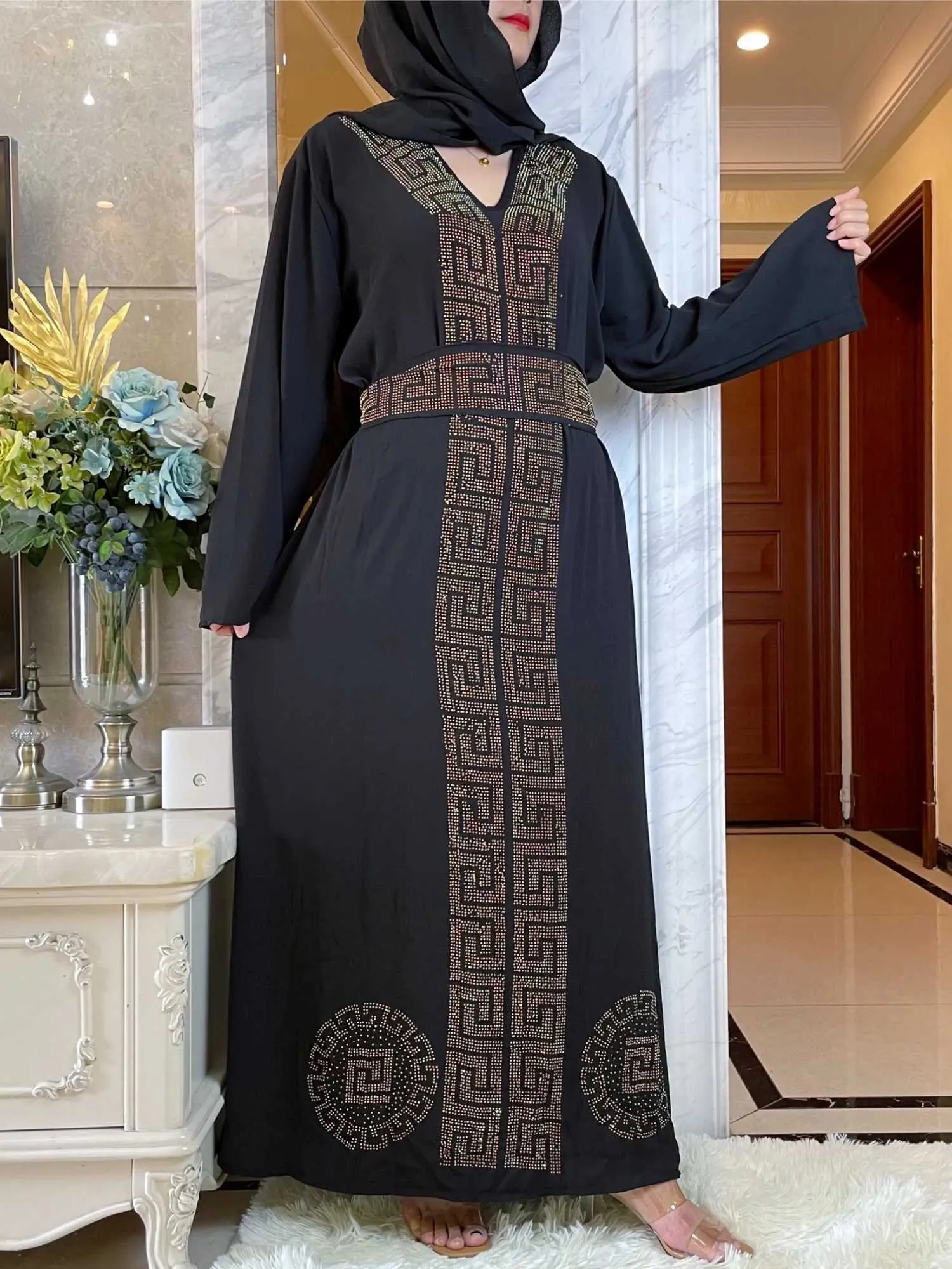 Black diamond abaya hot sale