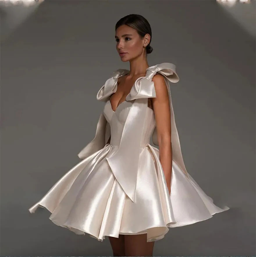 Mignon Satin Sweetheart Bow Lace-up Pleat Ribbons Graduation Dress Cocktail  Gown for Women from Dhgate Graduation Dresses - price 41.38