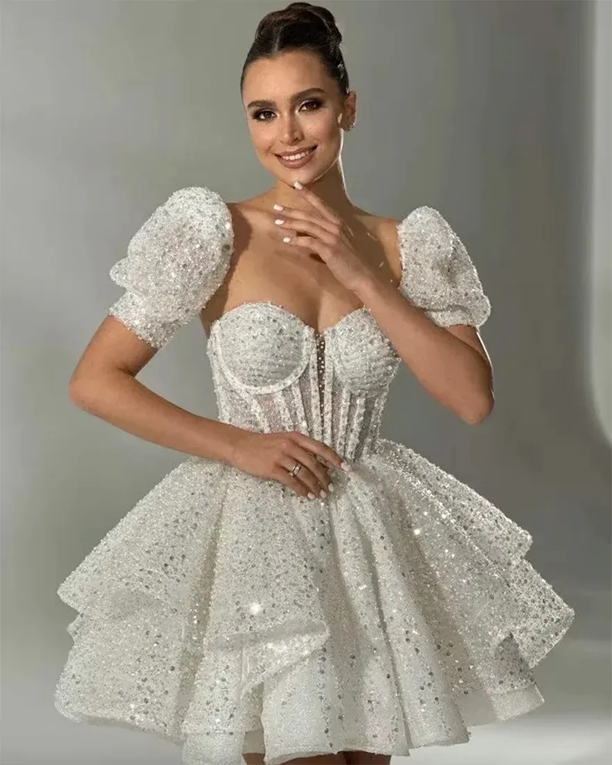 green emerald velvet dress White Knee Length Off the Shoulder Graduation Dress Short Prom Dresses –  formalgowns