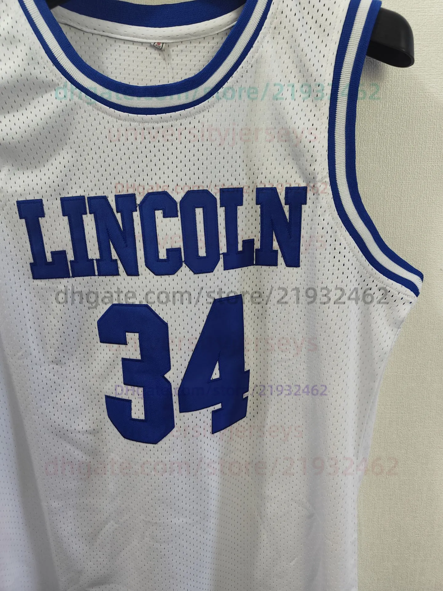 Vintage NCAA Movie Lincoln 34 Old Basketball Uniforms With Jesus Shuttlesworth Design Blue And White Pullover For College Fans From Universityjerseys 22.39 DHgate.Com