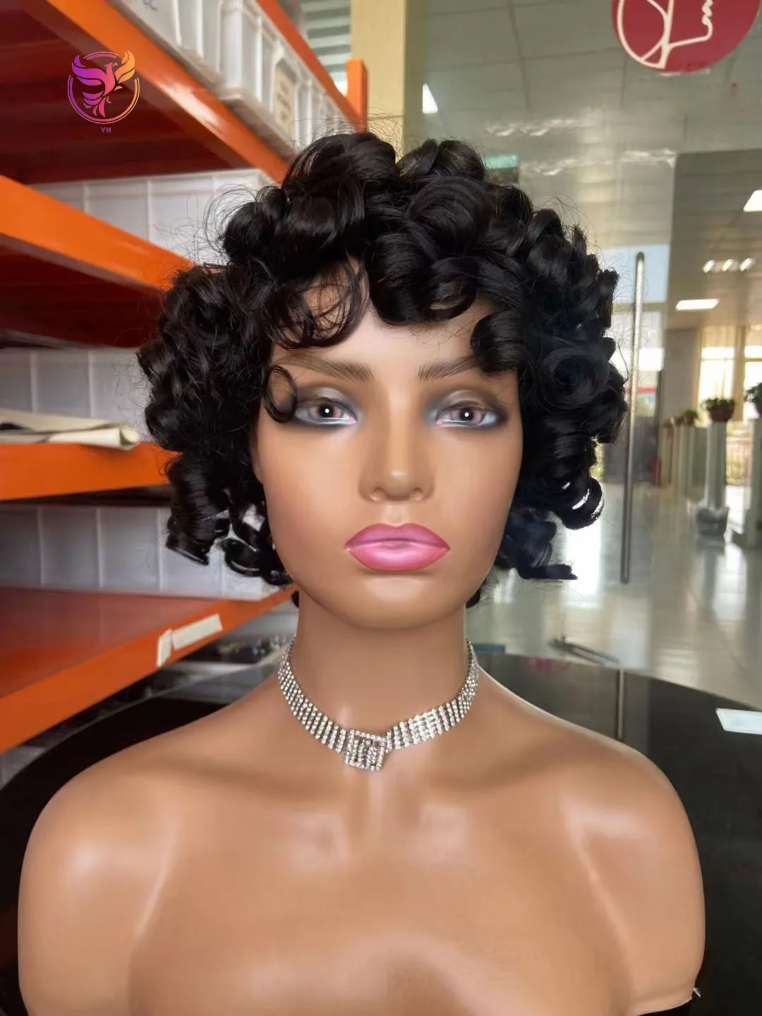 100 Real Non Lace Short Curly Hair Wigs Short Wig For Black Women 10 Or 12 Kinky Jerry Curly From Yevettehair 25.93 DHgate.Com