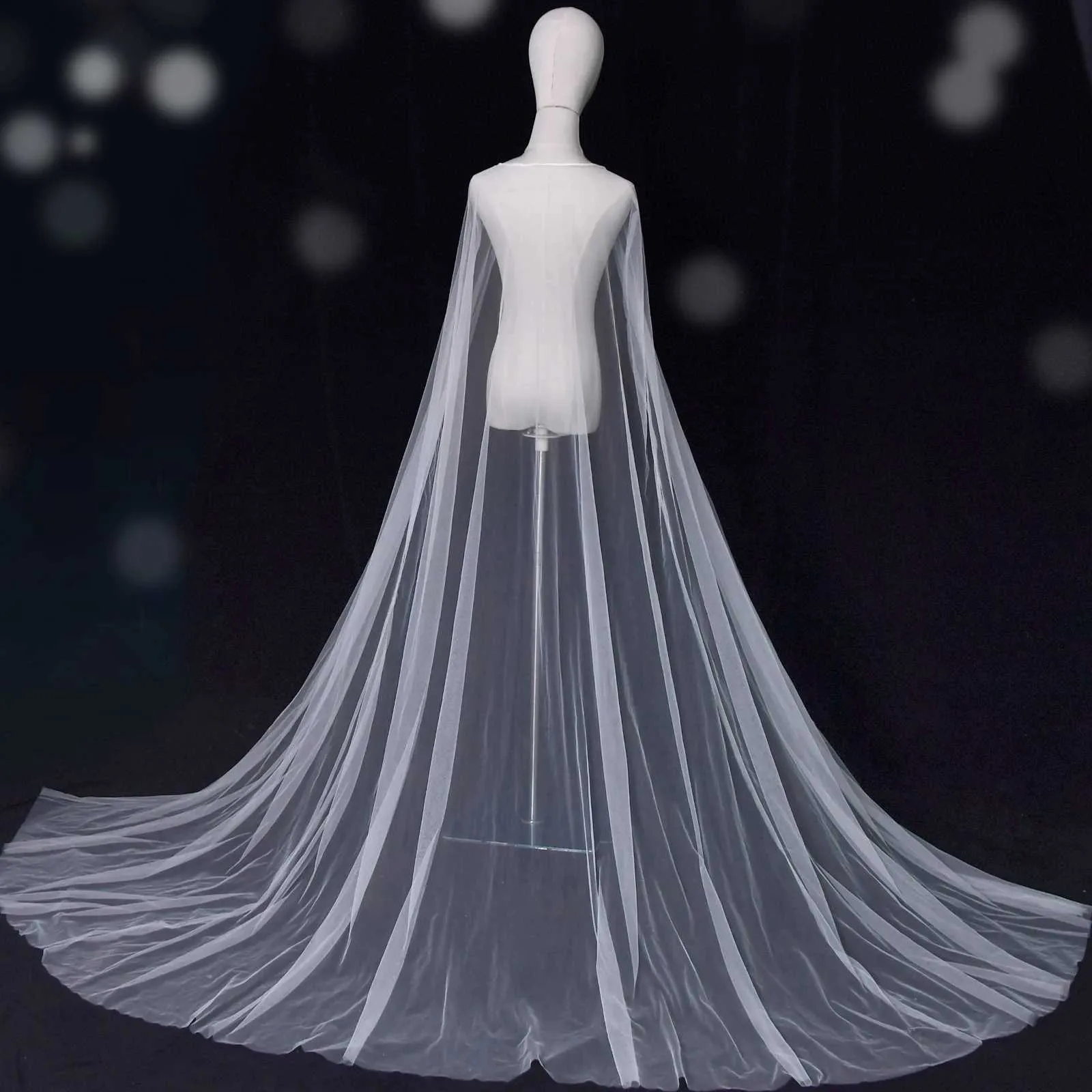 Braut Cape Schleier Weicher Tüllschal Für Hochzeit Abendjacke_voghion.com