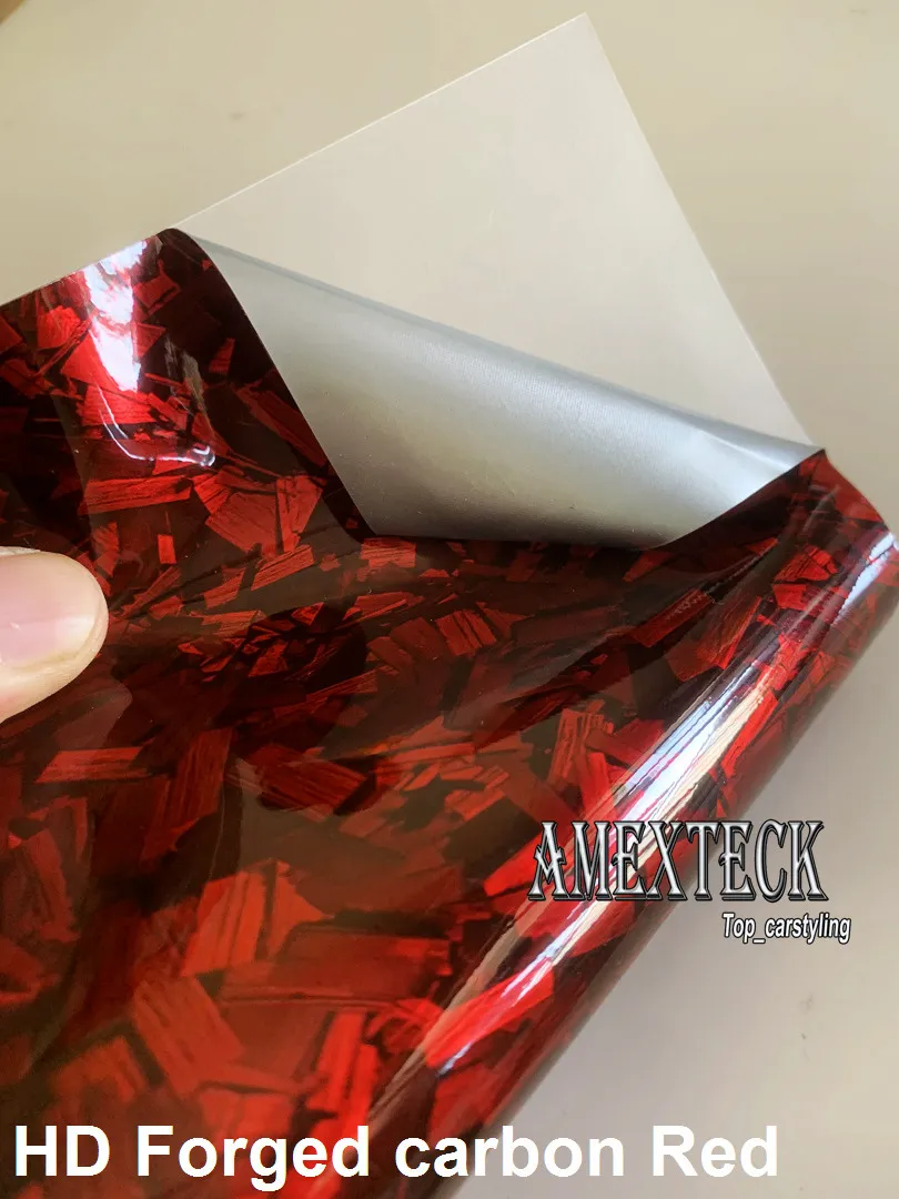 Durable HD Forged Carbon Vinyl Car Wrap Sticker Red... From Bestcarwrap ...