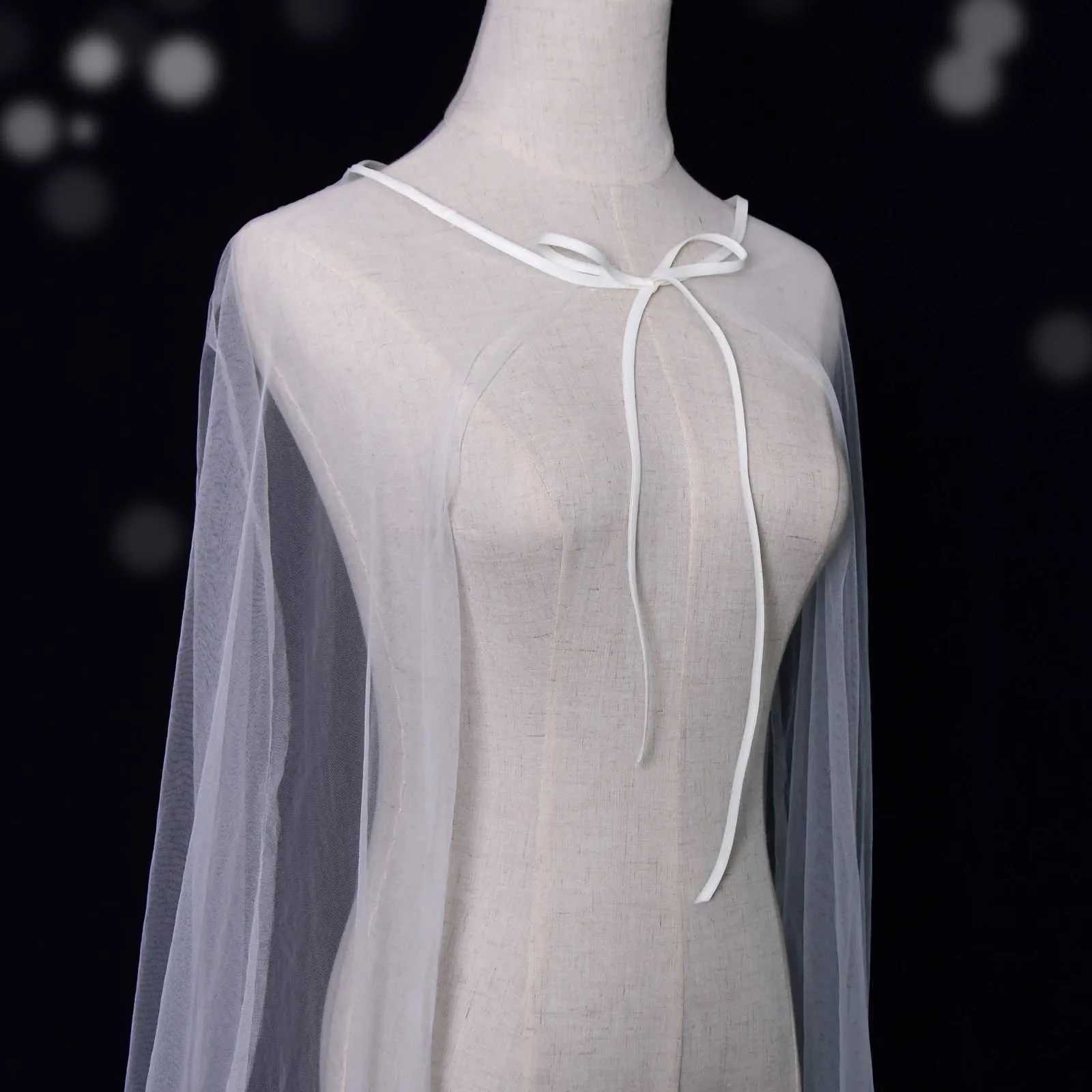 Braut Cape Schleier Weicher Tüllschal Für Hochzeit Abendjacke_voghion.com
