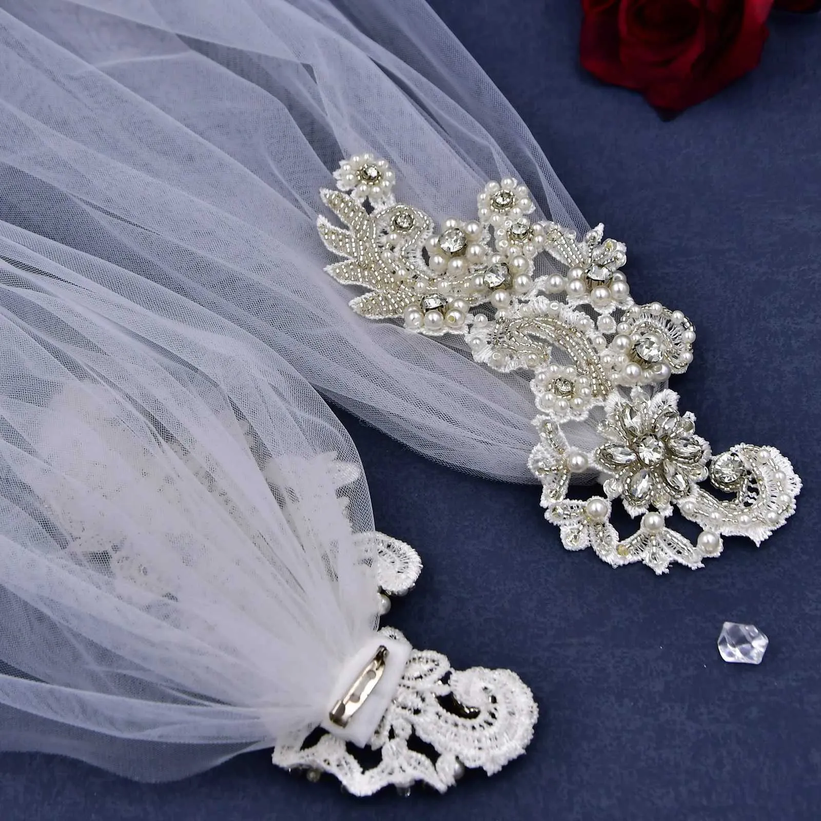 Bruids cape sluier voor dames bruiloft schouderbedekking tule_voghion.com