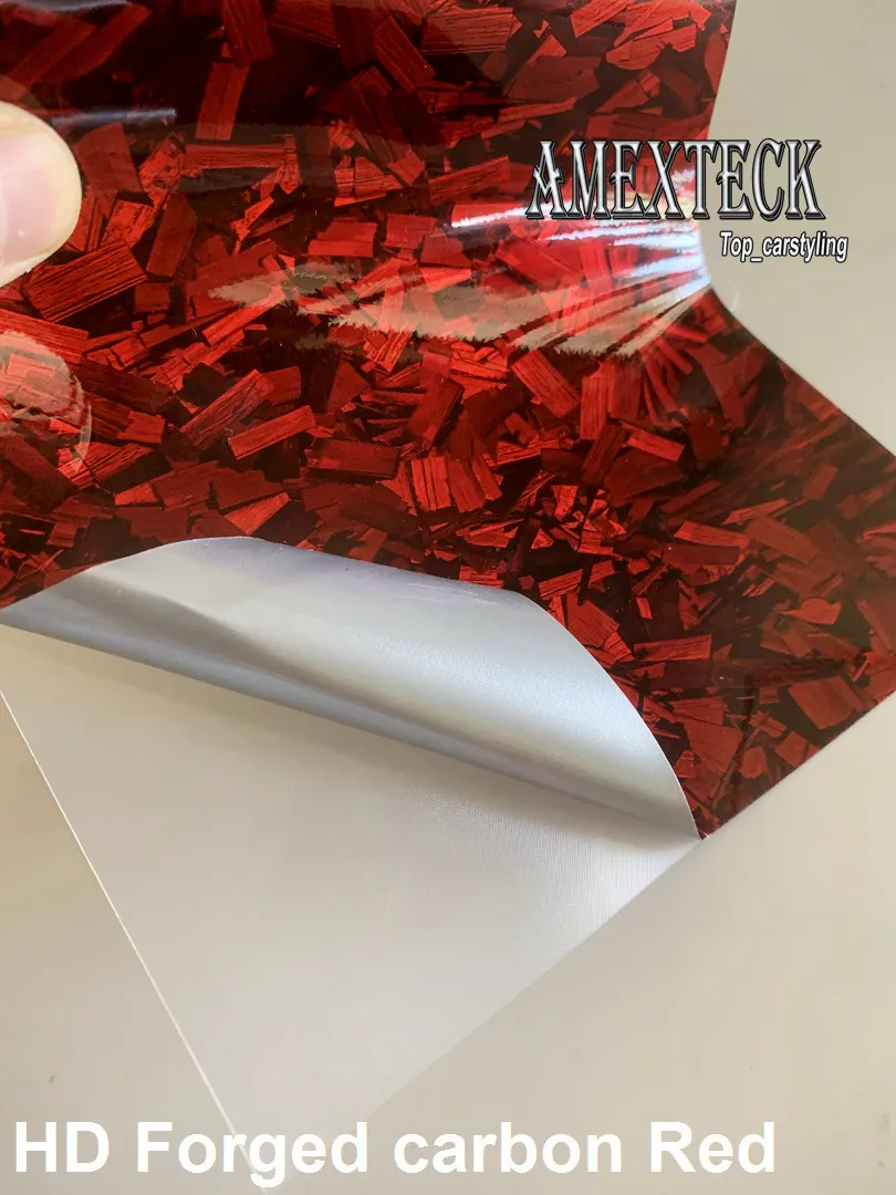 Durable HD Forged Carbon Vinyl Car Wrap Sticker Red... From Bestcarwrap ...