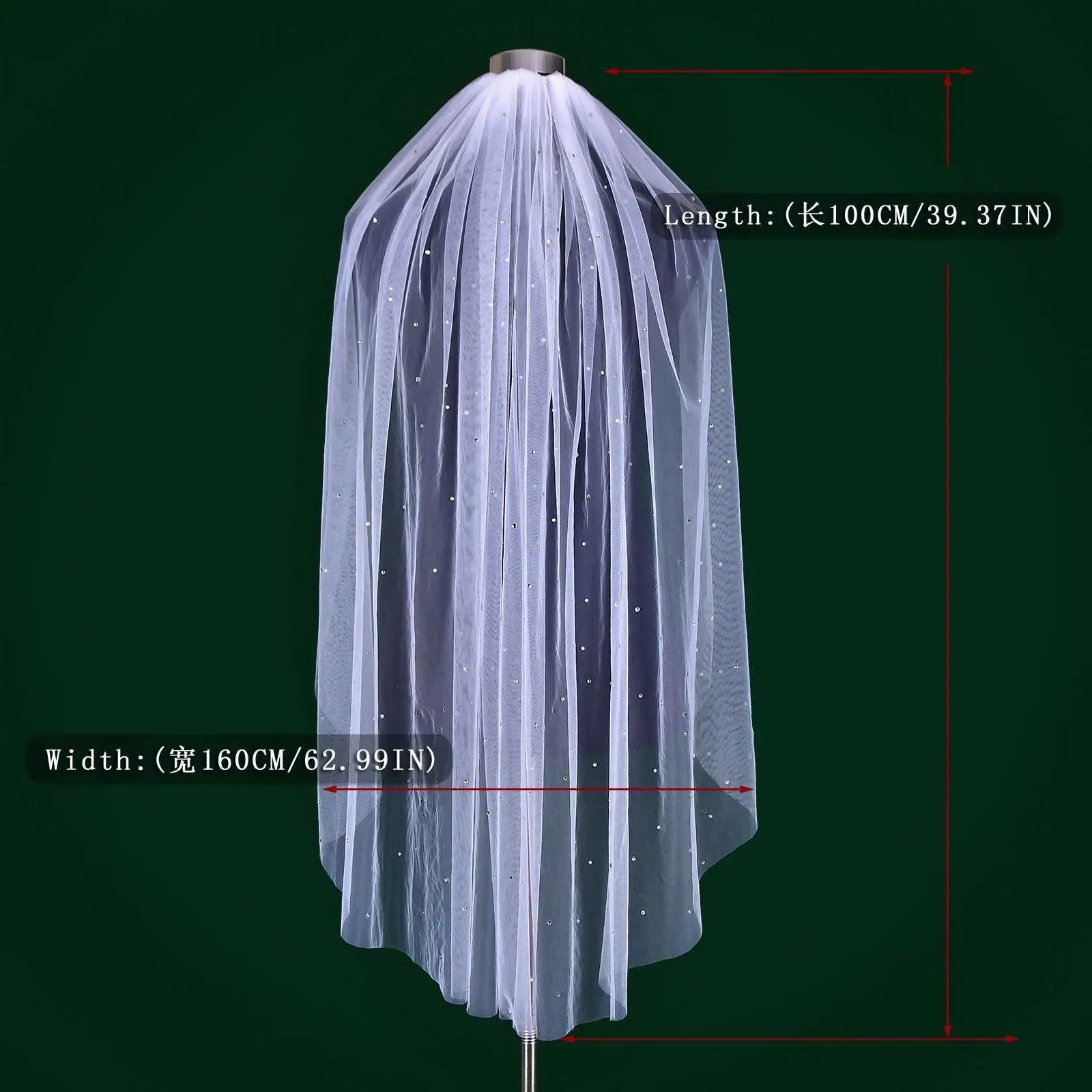 Gioielli per capelli M34 Velo corto Veli da sposa con strass Scintillanti 1 livello Cristalli Accessori da sposa in rilievo Sposa di diamanti_voghion.com