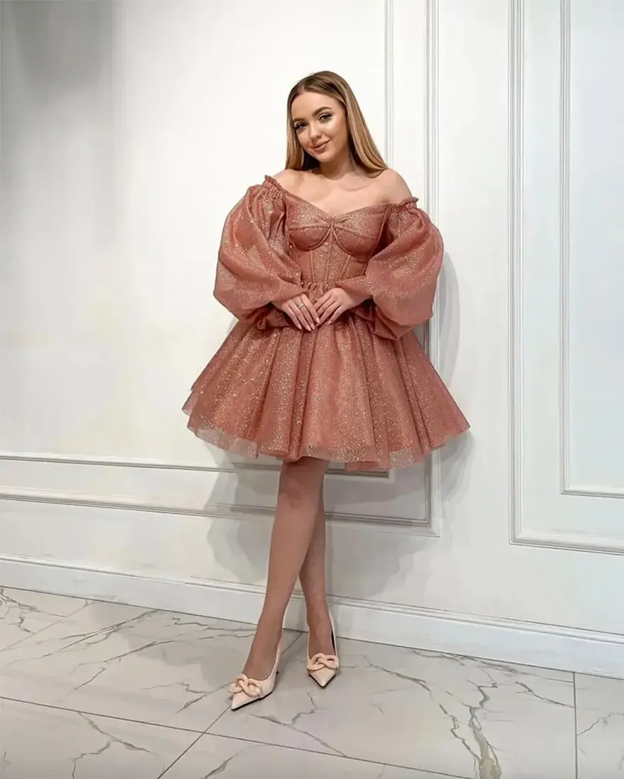 long sleeve grad dresses White Lace Long Sleeve Prom Dresses, A-Line Formal Evening Gown fg4281 –  formalgowns main image 1