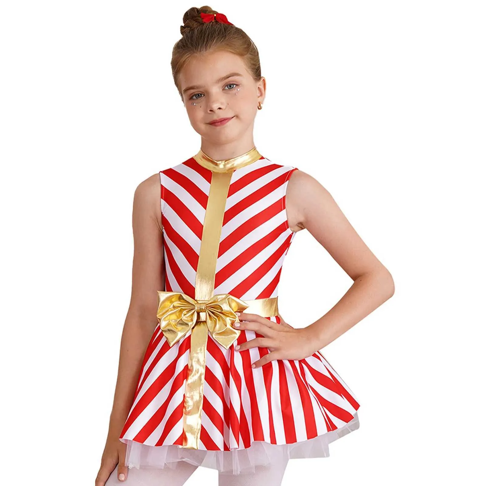 white christmas dresses Christmas Candy Cane Twirl Dress 5T main image 0