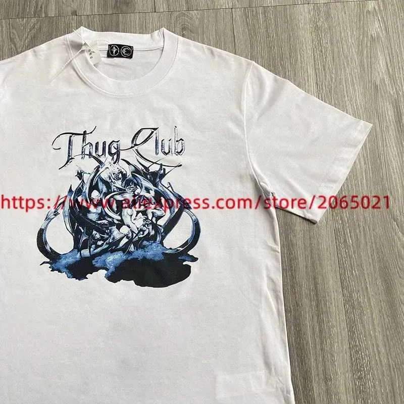 Men's T-Shirts Good Quty THUG CLUB Fashion T Men THUG CLUB Women Vintage  T-shirt Cotton Short Slve Men Clothing T240515