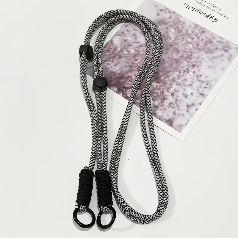 2024Adjustable Braided Lanyard with Detachable Key Ring Phone Patch for On the Go Convenience
