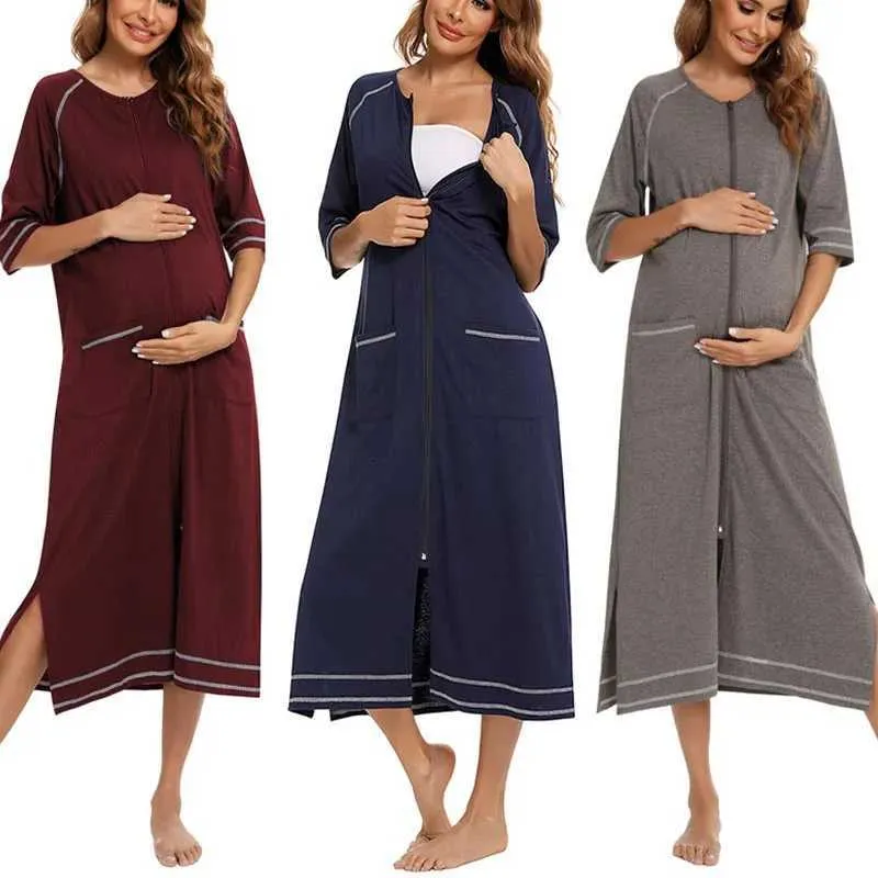 Short sleeve nursing nightgown 2025
