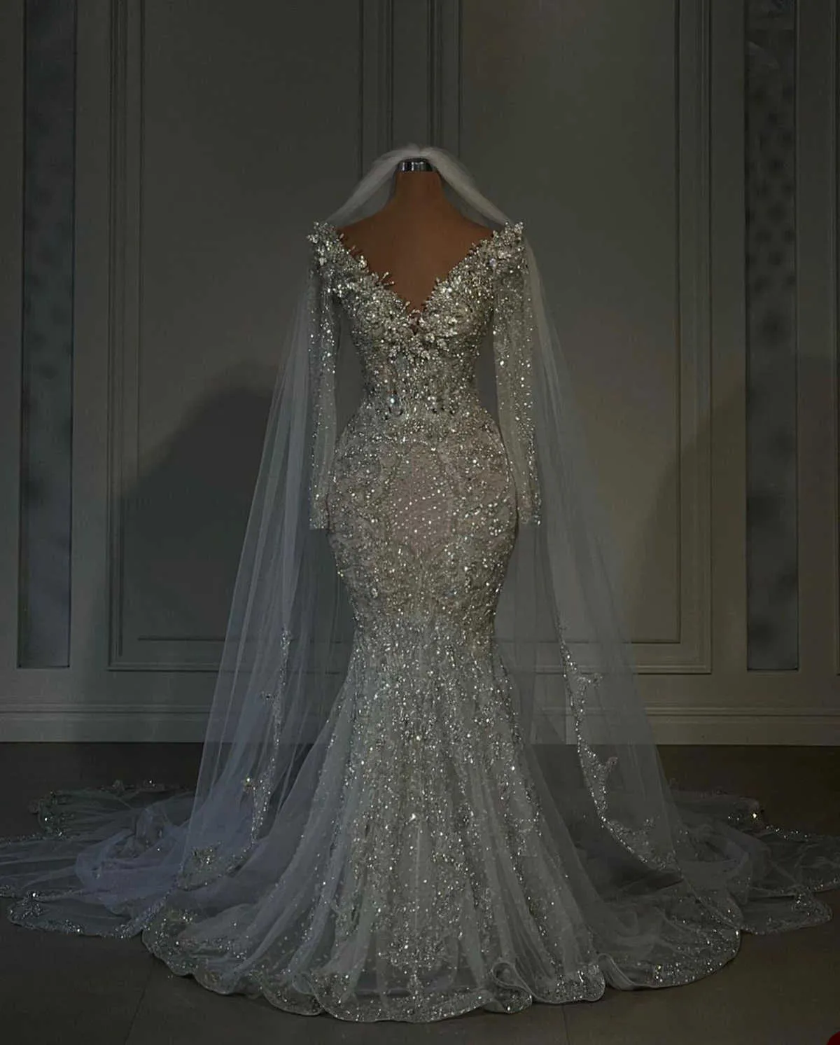 Sparkling Crystal Mermaid Wedding Dress with Sequins & Beading from Dhgate  Mermaid Wedding Dresses - price 294.73